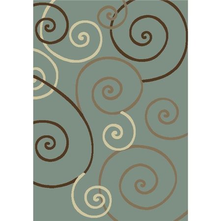 CONCORD GLOBAL TRADING Concord Global 97765 5 ft. 3 in. x 7 ft. 3 in. Chester Scroll - Blue 97765